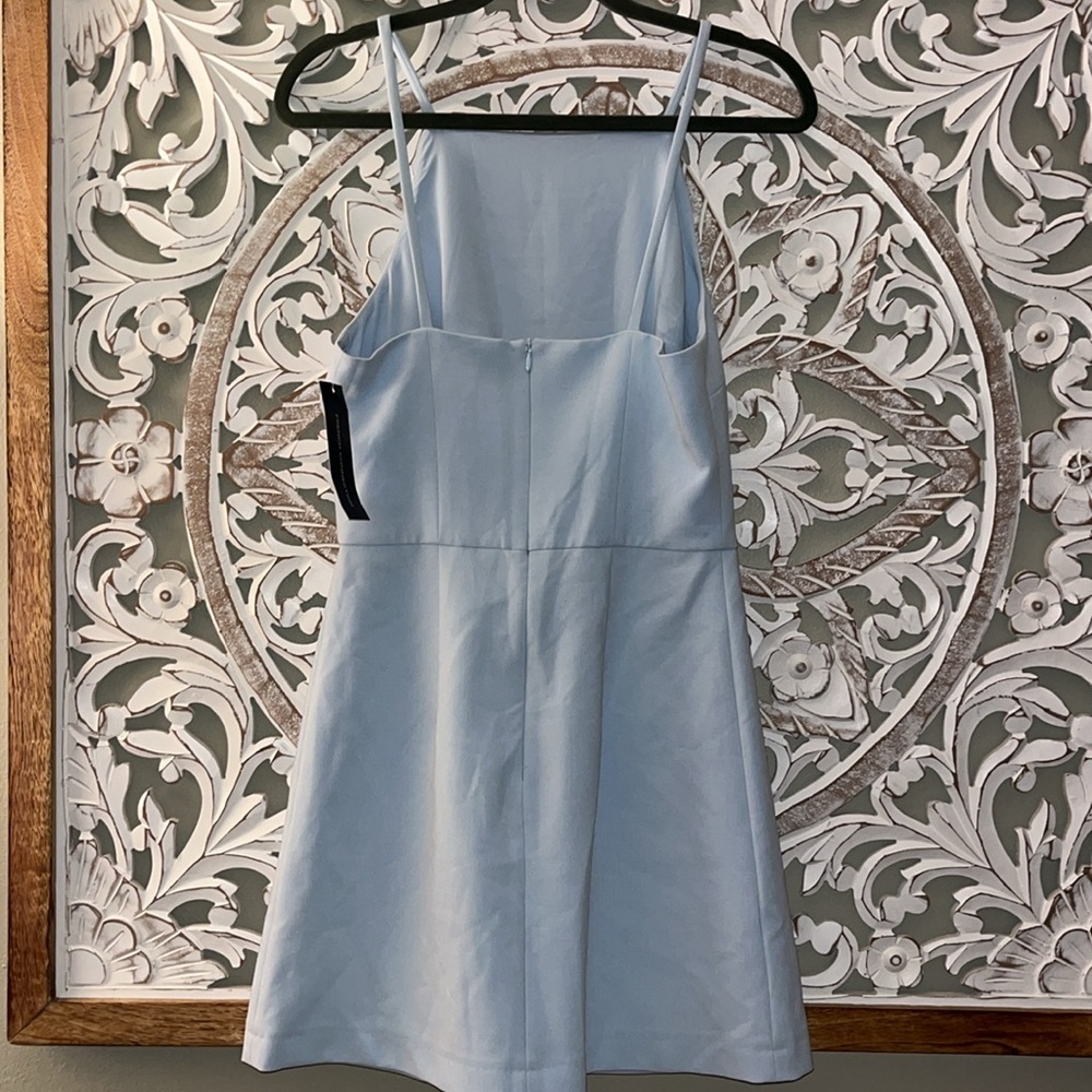 French Connection Women's Whisper Light Stretch Solid Mini Light Blue Dress sz 6 - Picture 10 of 17